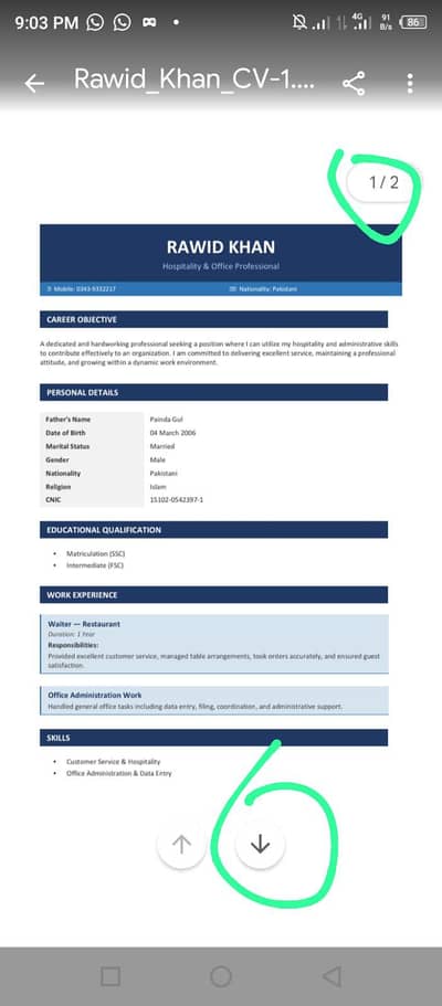 I need a waiter. dishwasher. housekeeping job in Islamabad or Peshawar