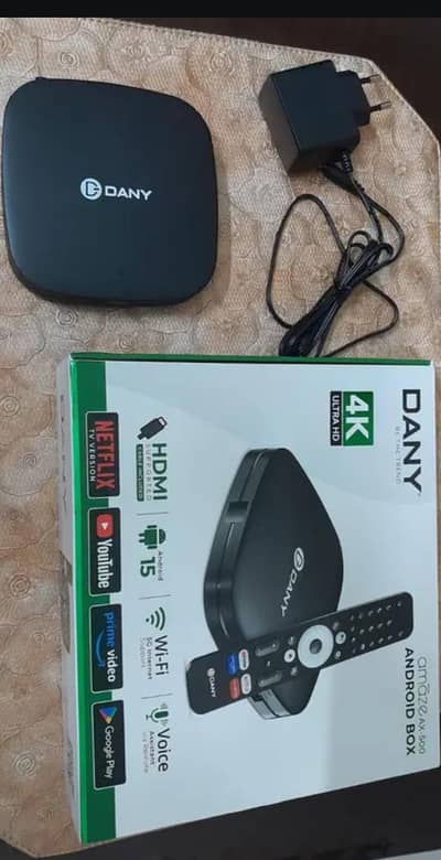 Dany android tv box in new cond