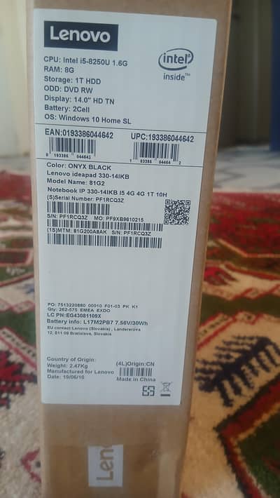 lenovo Corei5 8th Generation laptop 