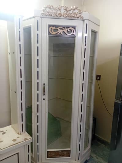 Wooden Corner Glass Showcase / Display Cabinet