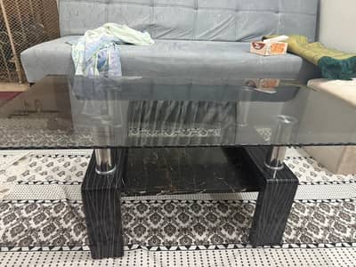 Glass Center Table / Coffee Table – Modern Design – Good Condition