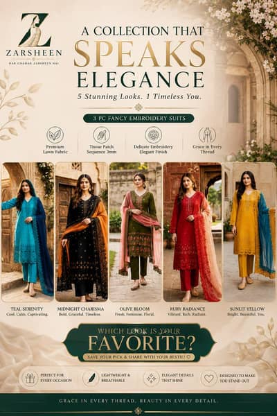 Designer 3 Piece Lawn Dress 