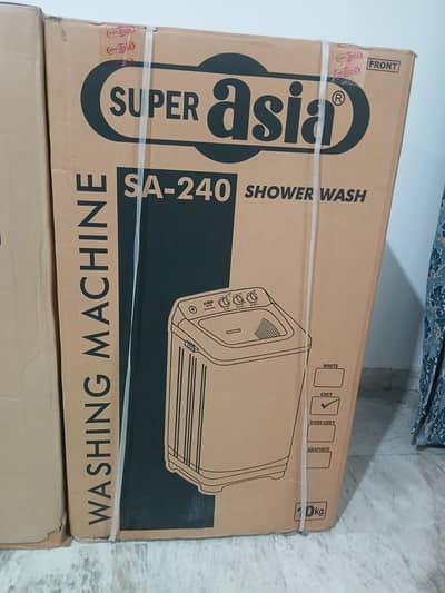 Super Asia SA-240 Shower Wash 10KG Washing Machine (Brand New Packed)