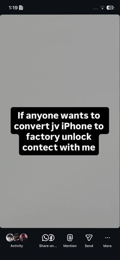 iPhone jv convert to factory unlock