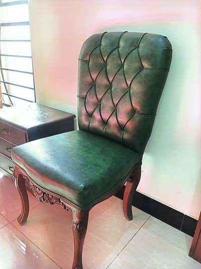 2 Wrinkle free Leather poshished chairs
