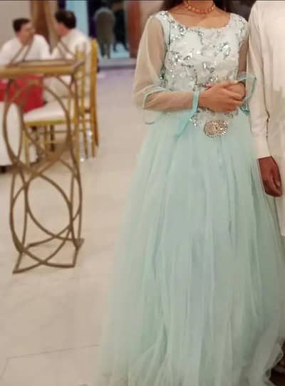 layered sea blue maxi