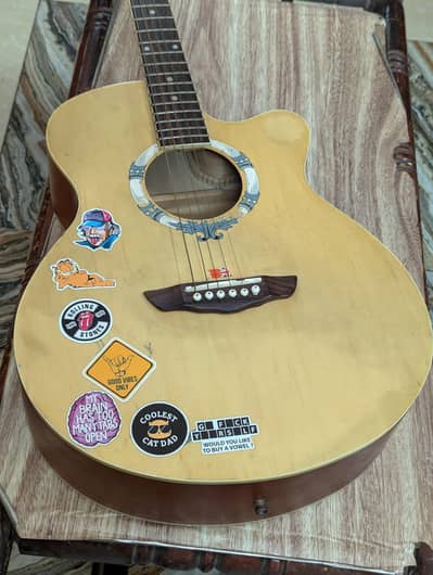 Acoustic guitar 40inch huge size premium solid wood guitar with bag