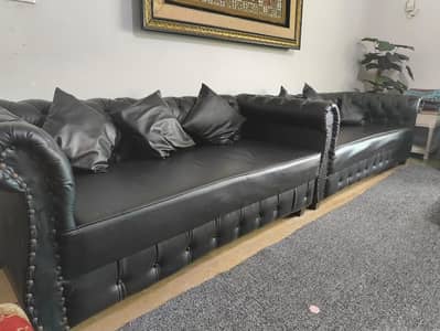 2 sofas artificial leather