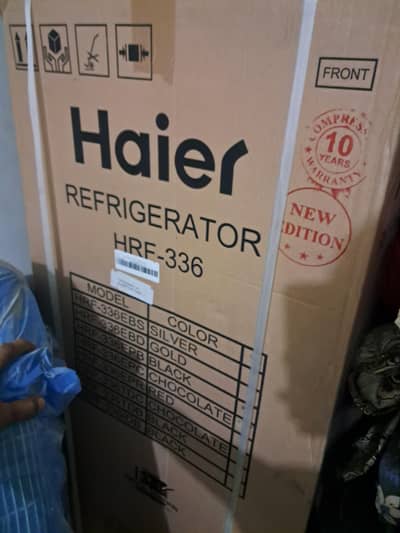 new refrigerator sealed box red colour glass door