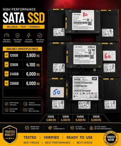 SATA SSD 120GB/128GB/240GB/256GB Available - Tested