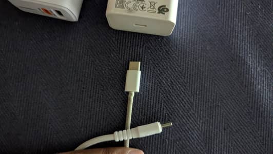02x 45 watt fast chargers with type c to c cables(pd 3.0 and pps)