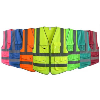 Crew All Mesh Yellow High Visibility Safety Vest With 2 Pockets