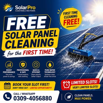 Free Solar panels cleaning