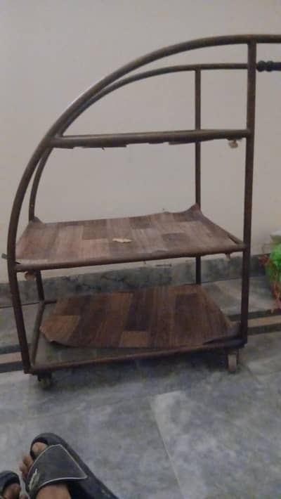 Premium Wooden Serving Cart / 2-Tier Serving Rack for Sale