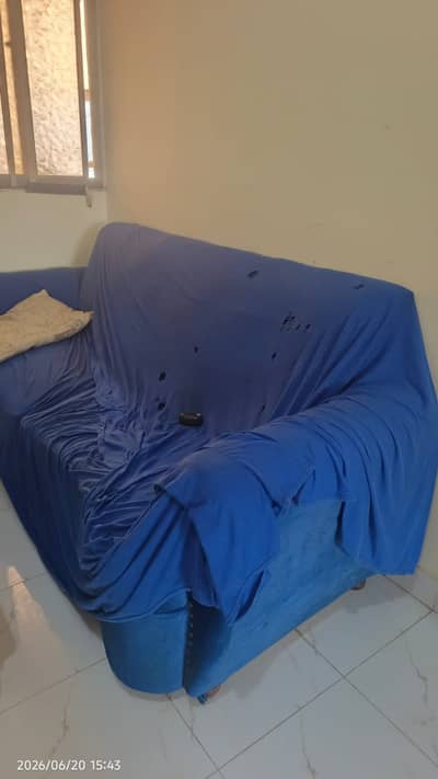 7 seater blue color sofa