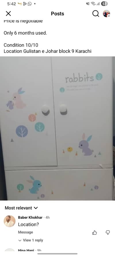 Baby cupboard for sale
