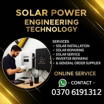 SOLAR REPAIRING INSTALLATION SPECIALIST