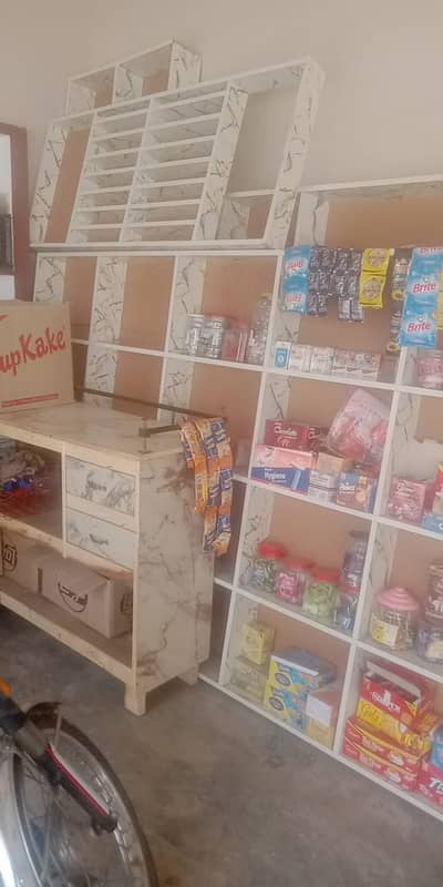 Shop Counter with Display Racks for Sale