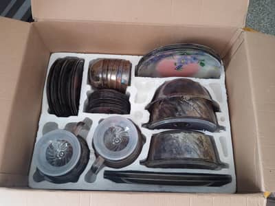 new glass  dinner set
