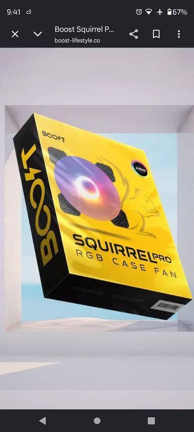Set of 3 boost Squirrel Pro RGB PC Case Fan