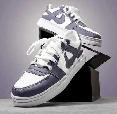 Mens grey rexine fancy sneakers All season comfortable walking running