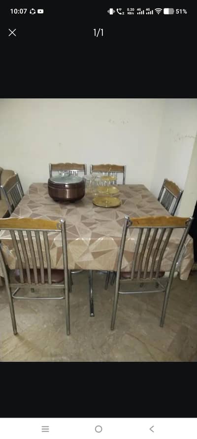 Used chairs and table