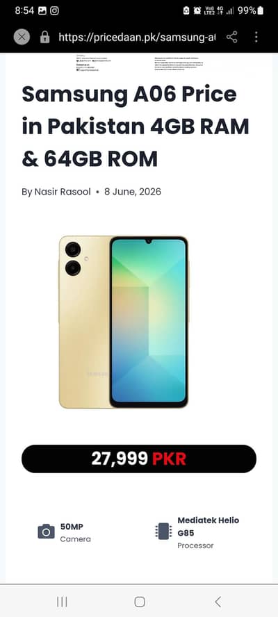 samsung Ao6 64 GB