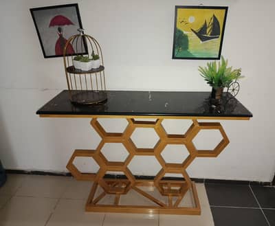 Luxury Gold Console Table – Brand New