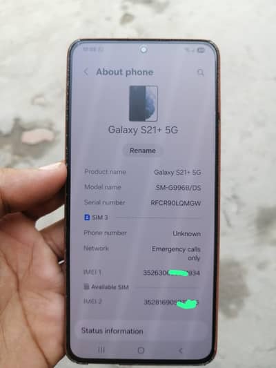 Samsung Mobile S21 Plus exchnge and sell