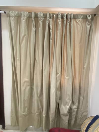 3 piece of curtains in beige colour