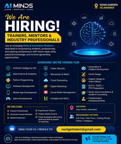 Instructor for AI, Cyber, Social/digital media, Software Dev, Chatbot