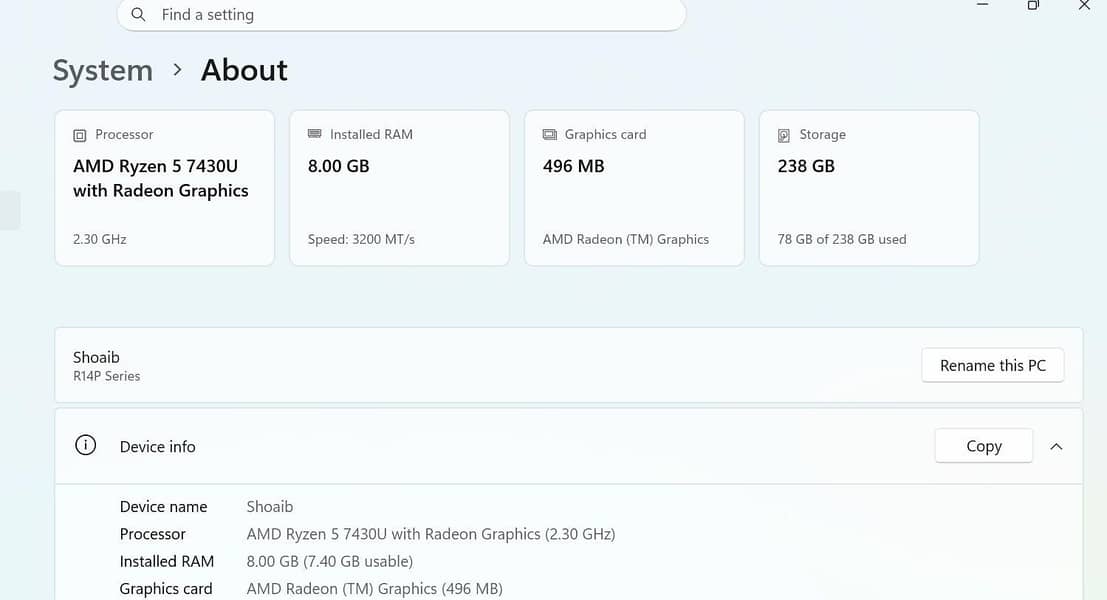 Laptop Specifications 3