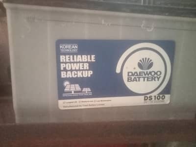 Daewwo Battery DS-100 Almost 1 year Used