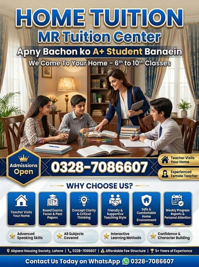 Home Tuition for Girls - Class 6th to class 10th