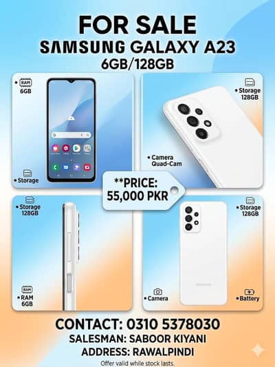 Samsung Mobile A23