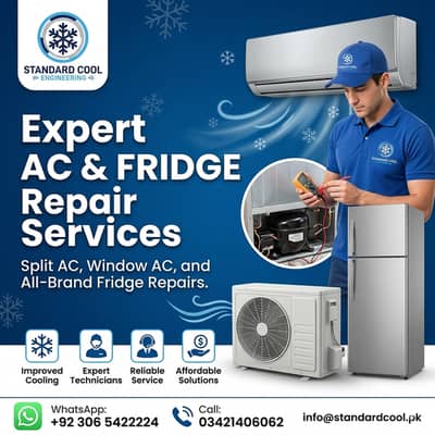 Fridge & Deep Freezer Repair / AC Installation & Gas Filling services