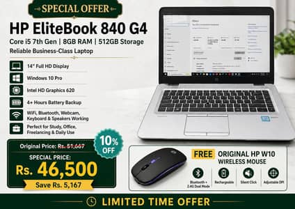 HP EliteBook 840 G4 i5 7th Gen 8/512