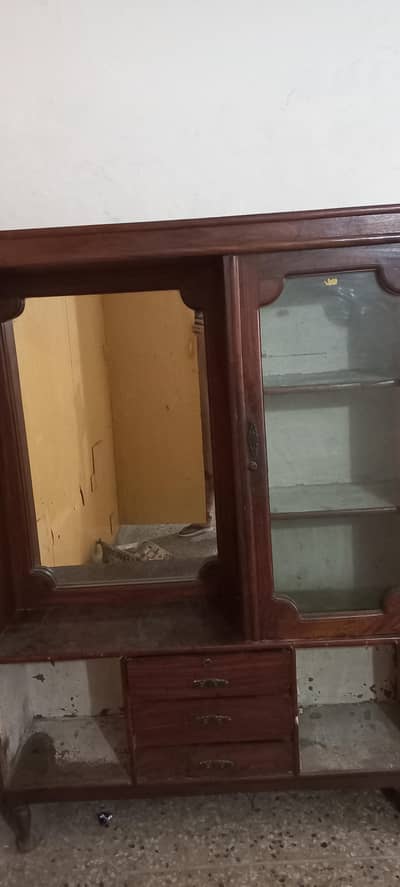 Tally Wood Dressing Table [Mirrors condition excellent]