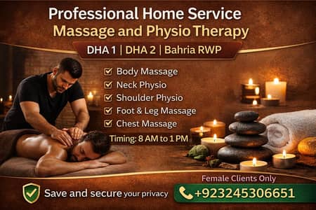 physio and spa service dha dha 2 bahria rwp area