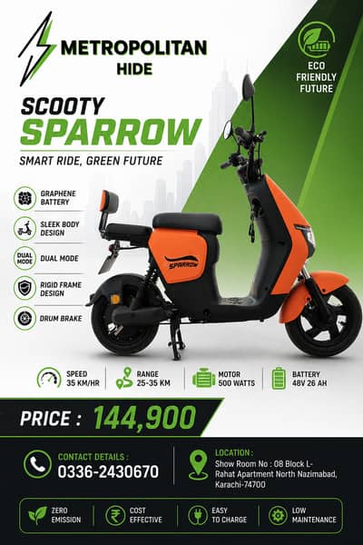Electric Scooty Bike Sparrow