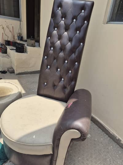 leather chair set.
