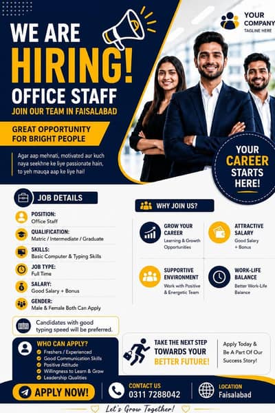 Need staff male female
