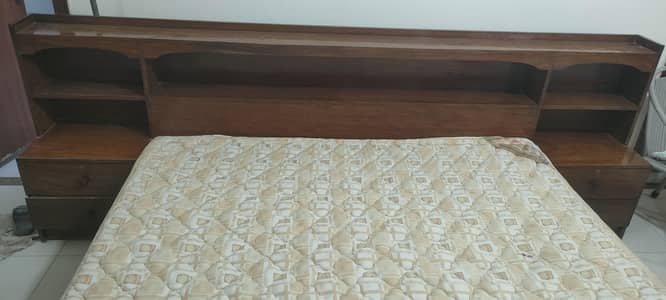 fully solid wooden bed with excellent condition without mattress
