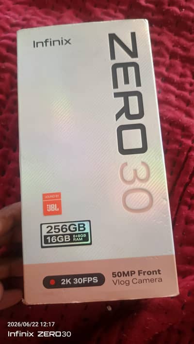 INFINIX ZERO 30 WITH BOX ONLY