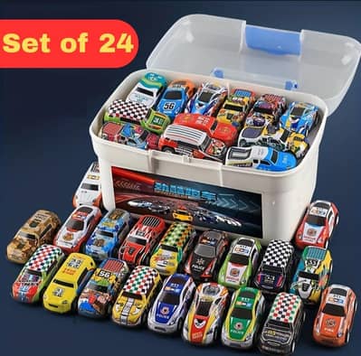 pack of 24 PCs of metal toy car safe