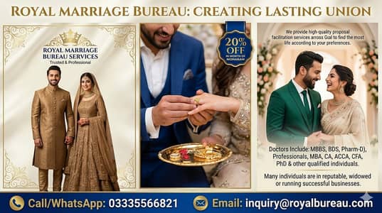 Royal Marriage Bureau – Trusted Proposal Services Pakistan & Abroad