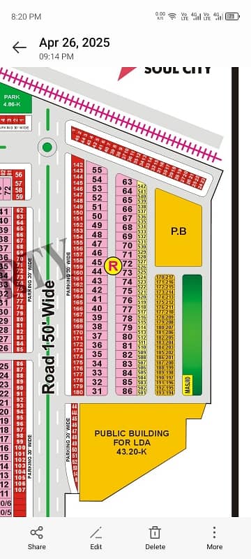 4.4-Marla Residential Plot For Sale In Khayaban-e-Amin Housing Society, Lahore.
