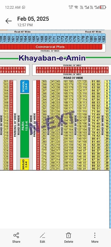 5-Marla Prime Location Residential Plot For Sale In Khayaban-e-Amin Housing Society, Lahore.