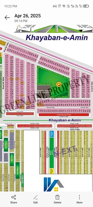 2-Marla Ideally Located Commercial Plot For Sale In Khayaban-E-Amin Housing Society, Lahore.