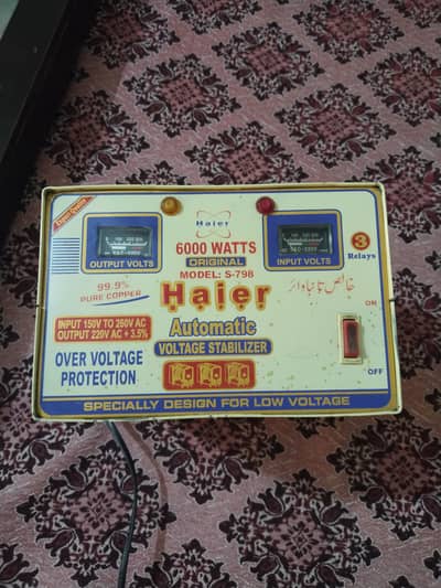 Haier 6000 Watts Automatic Voltage Stabilizer